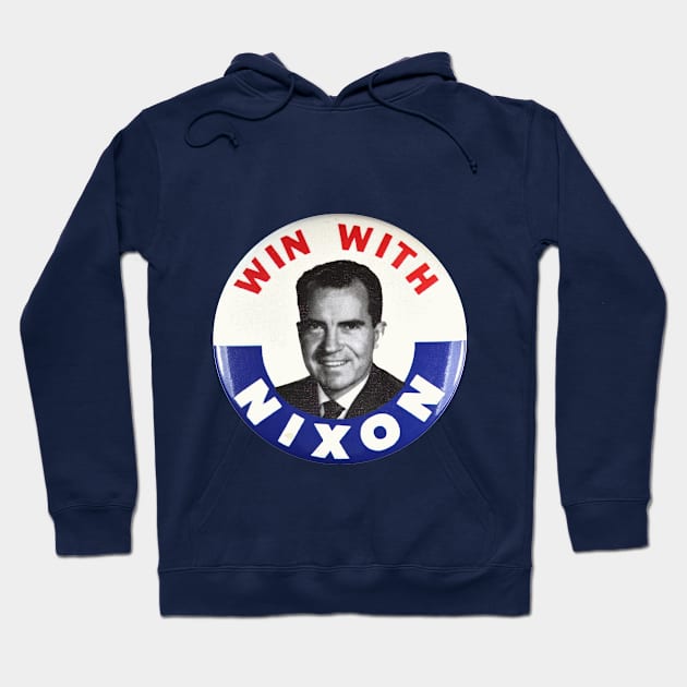 Richard M Nixon Presidential Campaign Button Design Hoodie by Naves